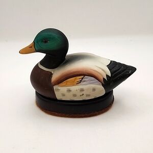 Vintage Ceramic Mallard Duck Shoe Brush/Buffer
